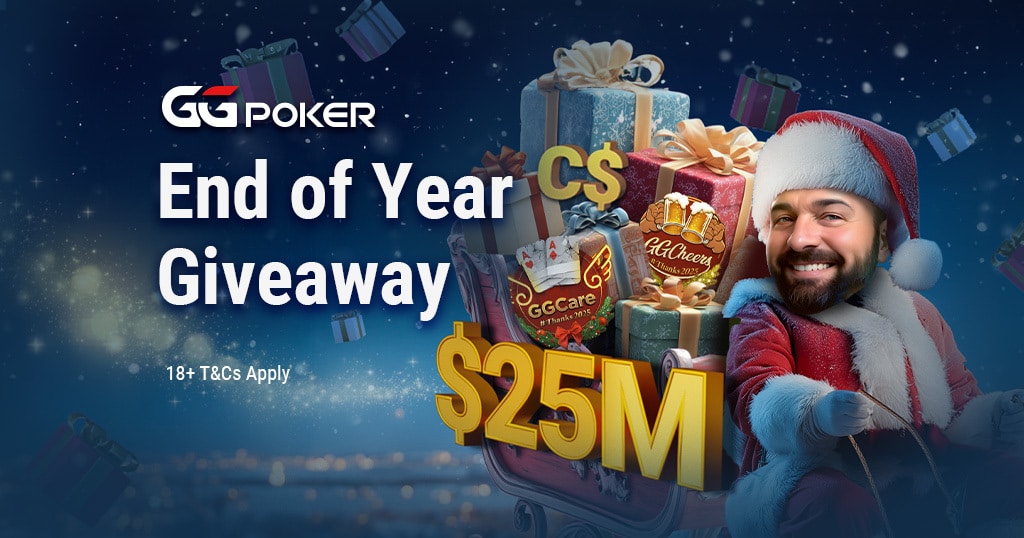 GGPoker’s End Of Year Giveaway Trở Lại Với $25M Giải Thưởng!